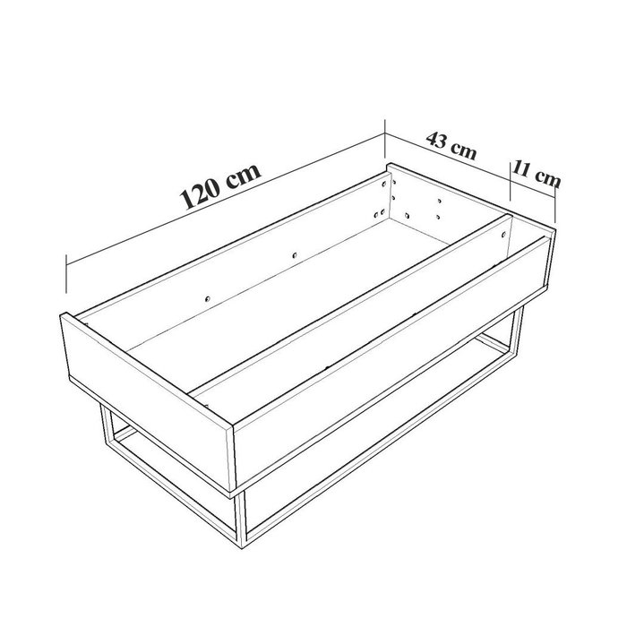 Hanah Home Laxus Takım 10 Conjunto de Muebles de Salón Nogal y Negro